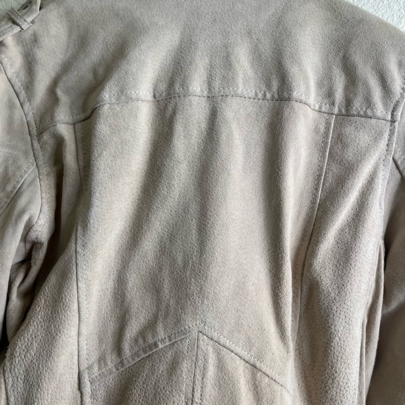 Blanknyc Suede Moto Jacket Medium Leather Sand Tan Biker Cropped whimsygoth Rock - Picture 14 of 16